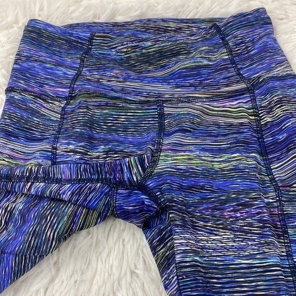 Lululemon Fast and Free Tight 25" *Non-Reflective Nulux Interconnect Blue Multi - Picture 3 of 7